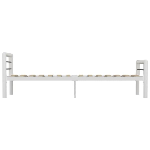 vidaXL Seng/Sengeramme hvit og svart metall 90x200 cm change1