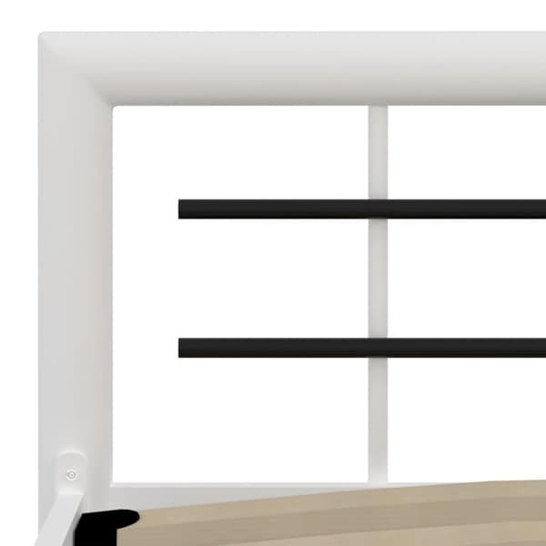 vidaXL Seng/Sengeramme hvit og svart metall 90x200 cm change1