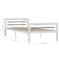 Miniatyrbilde 6 av 6: vidaXL Seng/Sengeramme hvit og svart metall 90x200 cm change1