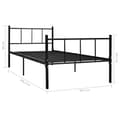 Miniatyrbilde 5 av 5: vidaXL Seng/Sengeramme svart metall 90x200 cm change1