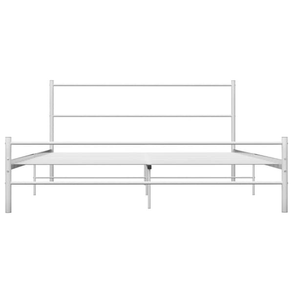 vidaXL sengestel 120 x 200 cm metal hvid change1