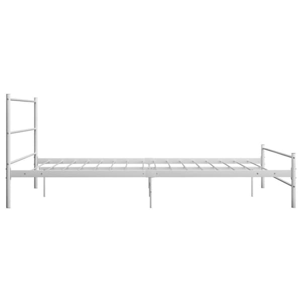 vidaXL sengestel 120 x 200 cm metal hvid change1