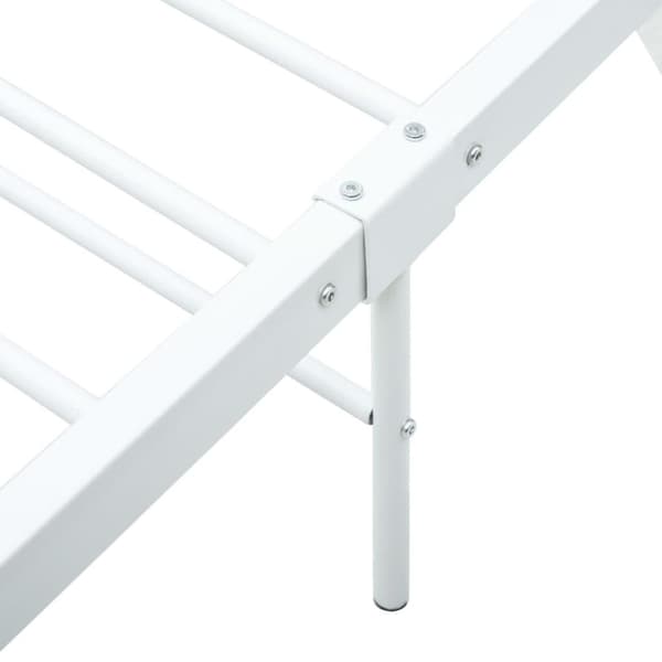 vidaXL sengestel 120 x 200 cm metal hvid change1