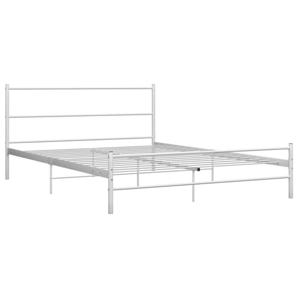 vidaXL sengestel 120 x 200 cm metal hvid change1