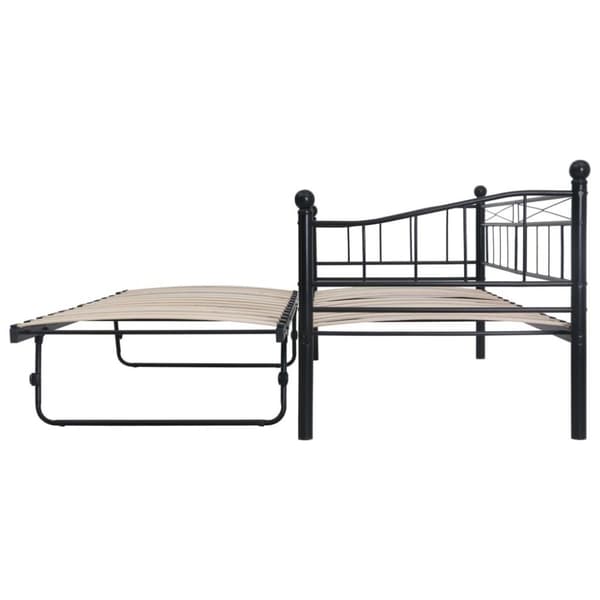 vidaXL sengestel 180 x 200/90 x 200 cm stål sort change1