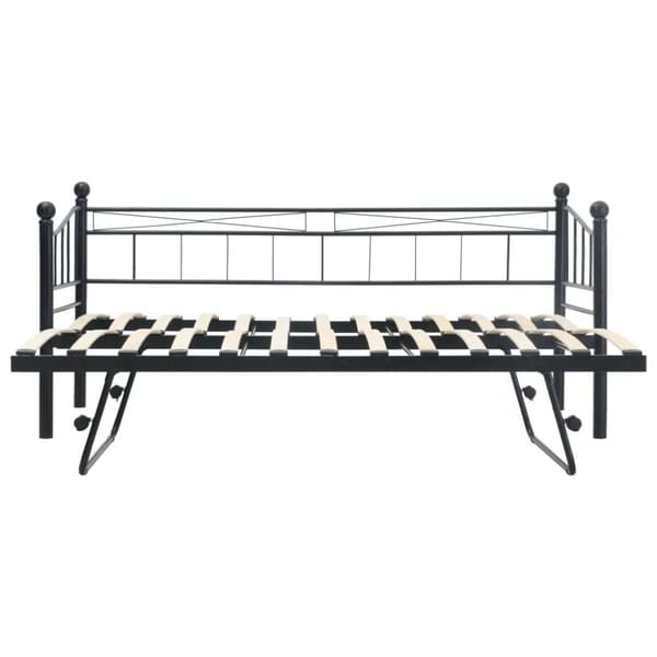 vidaXL sengestel 180 x 200/90 x 200 cm stål sort change1