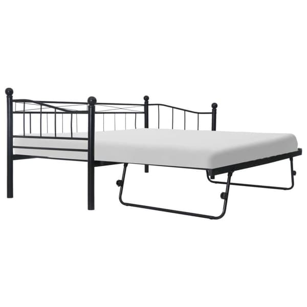 vidaXL sengestel 180 x 200/90 x 200 cm stål sort change1