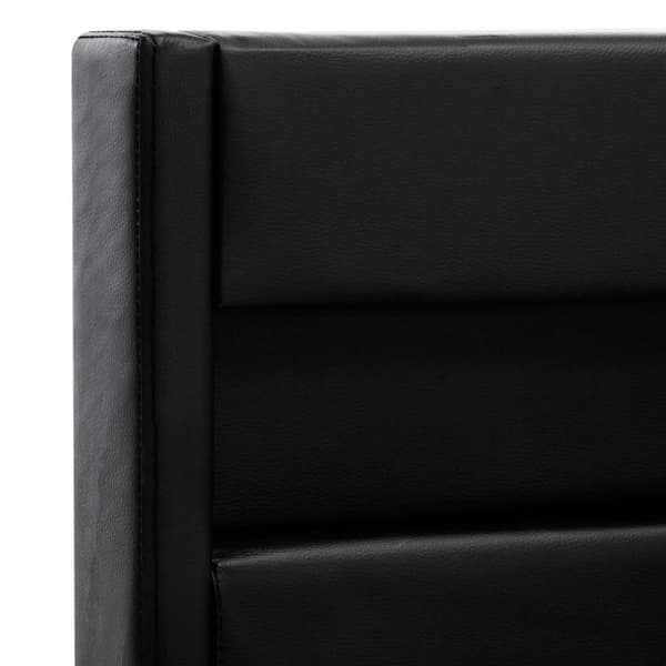 vidaXL sengestel med LED 100 x 200 cm kunstlæder sort change1