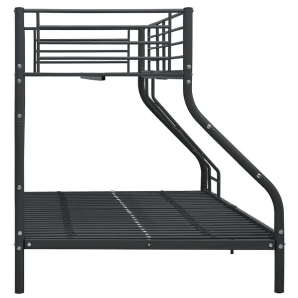 vidaXL sengestel til køjeseng 140 x 200 cm/90 x 200 cm metal sort change1