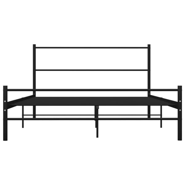 vidaXL Sängynrunko/sänky musta metalli 120x200 cm