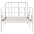 Miniatyrbillede 3 af 6: vidaXL sengestel med lamelbund 90 x 200 cm metal hvid change1