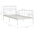 Miniatyrbillede 5 af 6: vidaXL sengestel med lamelbund 90 x 200 cm metal hvid change1
