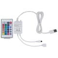 Miniatyrbillede 8 af 9: vidaXL sengestel med LED 140 x 200 cm kunstlæder hvid change1