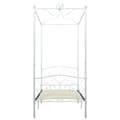 Miniatyrbillede 3 af 5: vidaXL sengestel til himmelseng 100 x 200 cm metal hvid change1