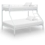 vidaXL Køyeseng ramme hvit metall 140x200 cm/90x200 cm