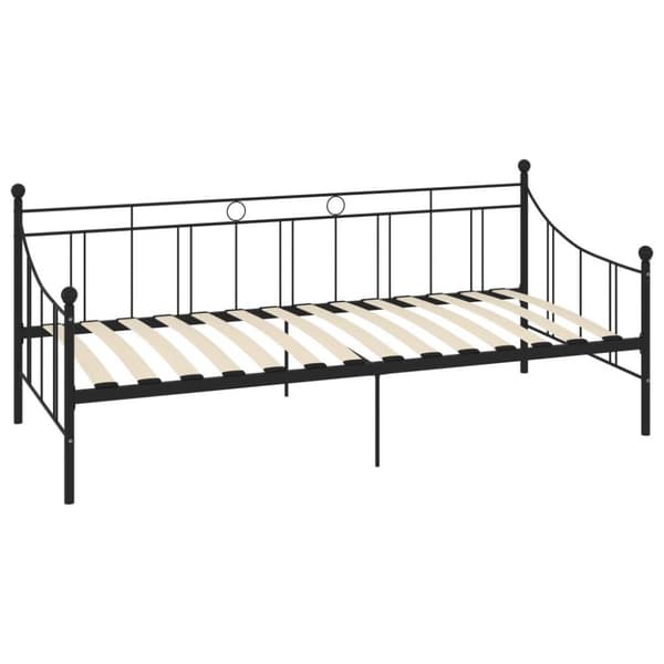 vidaXL stel til daybed 90x200 cm metal sort