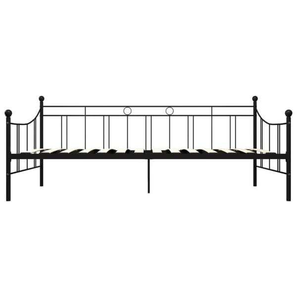 vidaXL stel til daybed 90x200 cm metal sort