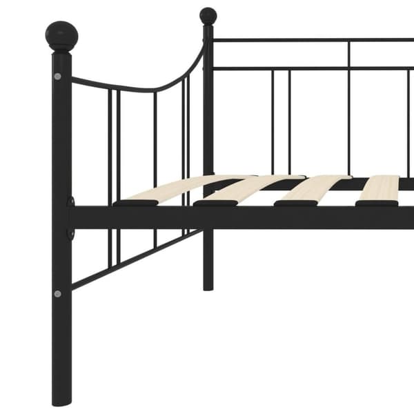 vidaXL stel til daybed 90x200 cm metal sort