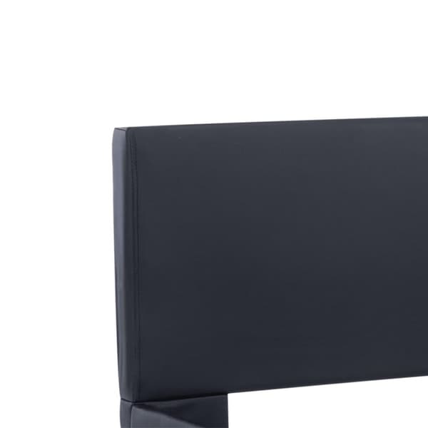 vidaXL Sängram med LED svart konstläder 90x200 cm