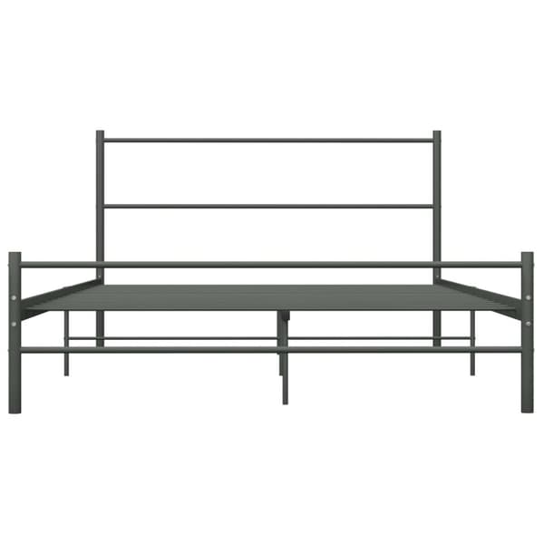 vidaXL Sängynrunko/sänky harmaa metalli 120x200 cm
