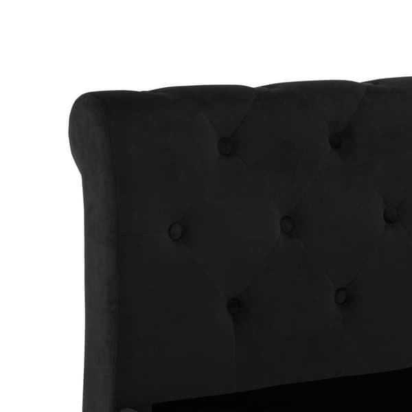 vidaXL Sängram svart sammet 120x200 cm