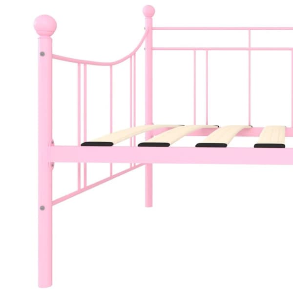 vidaXL stel til daybed 90x200 cm metal pink