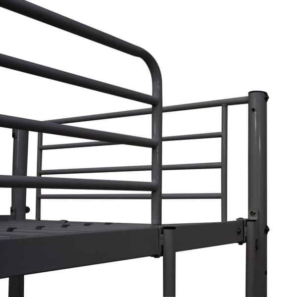 vidaXL sengestel til køjeseng med bord 90x200 cm sort change1