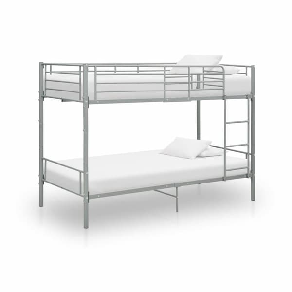 vidaXL Kerrossänky harmaa metalli 90x200 cm