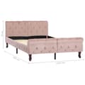 Miniatyrbillede 7 af 7: vidaXL sengestel 120x200 cm pink fløjl change1