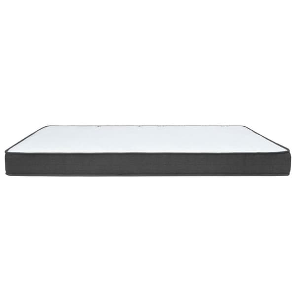 vidaXL seng med boxmadras 90x200 cm stof mørkegrå