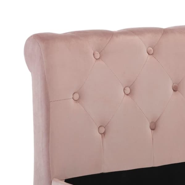 vidaXL Sängram rosa sammet 120x200 cm