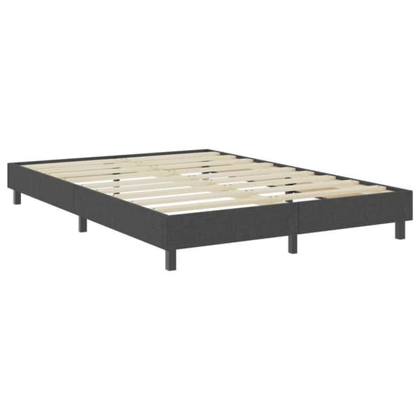 vidaXL seng med boxmadras 160x200 cm stof mørkegrå