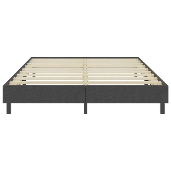 vidaXL seng med boxmadras 160x200 cm stof mørkegrå