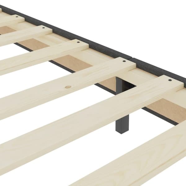 vidaXL seng med boxmadras 160x200 cm stof mørkegrå