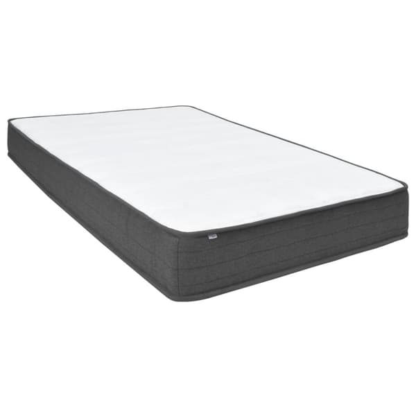 vidaXL seng med boxmadras 160x200 cm stof mørkegrå