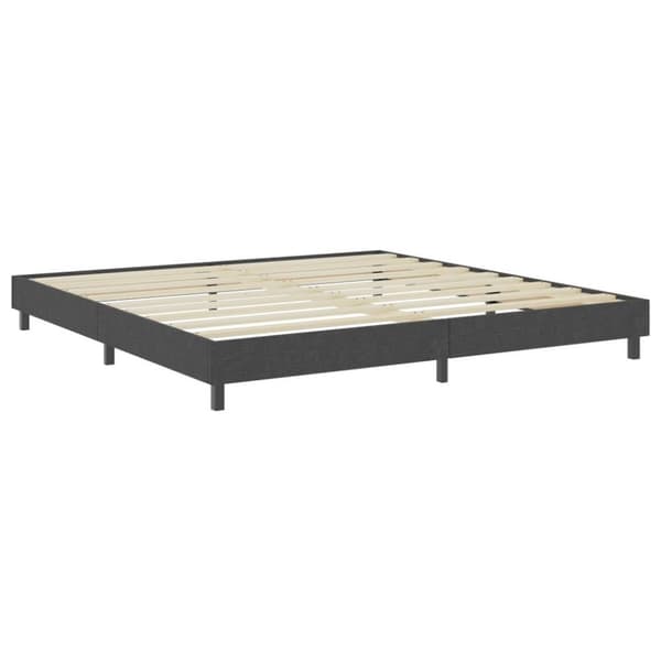 vidaXL seng med boxmadras 200x200 cm stof mørkegrå