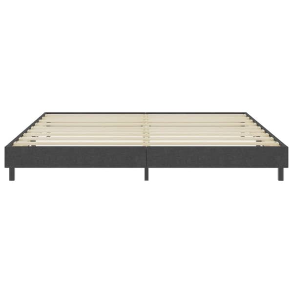 vidaXL seng med boxmadras 200x200 cm stof mørkegrå