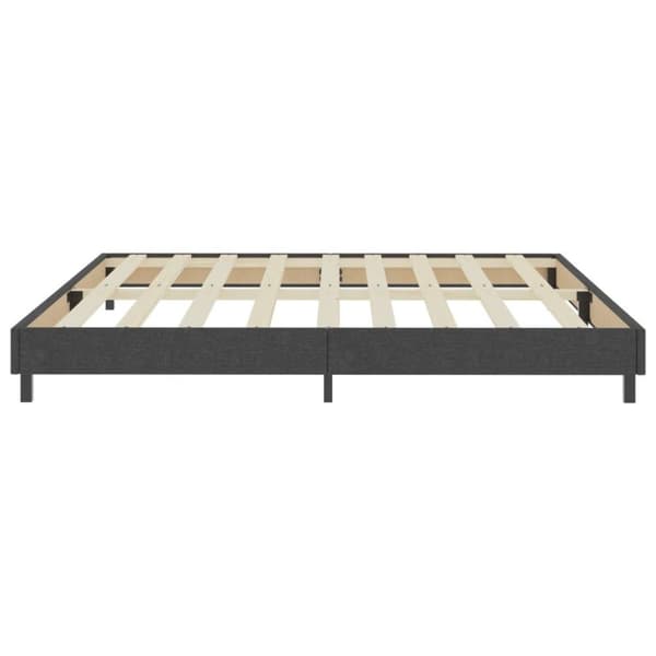 vidaXL seng med boxmadras 200x200 cm stof mørkegrå