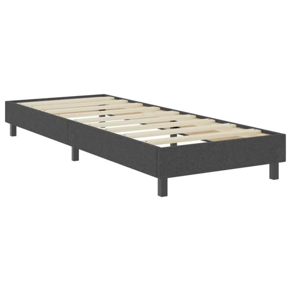 vidaXL seng med boxmadras 100x200 cm stof mørkegrå