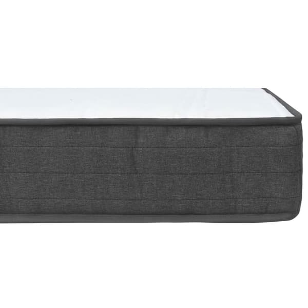 vidaXL seng med boxmadras 160x200 cm stof mørkegrå