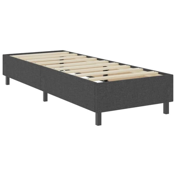 vidaXL seng med boxmadras 100x200 cm stof mørkegrå