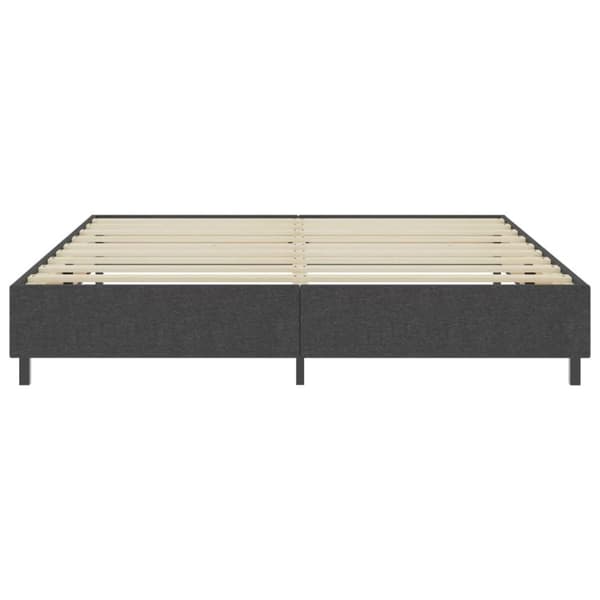 vidaXL seng med boxmadras 200x200 cm stof mørkegrå
