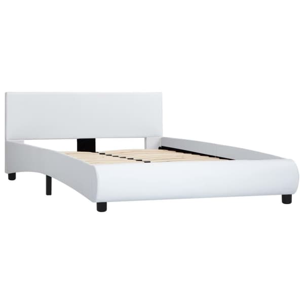 vidaXL sengestel 140 x 200 cm kunstlæder hvid change1