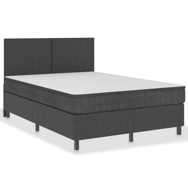 vidaXL sengestel til boxmadras 140x200 cm stof grå change1