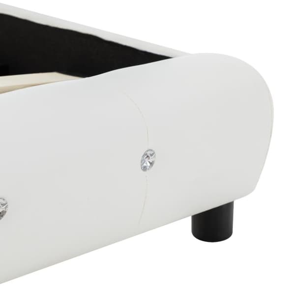 vidaXL sengestel 135x190 cm kunstlæder hvid