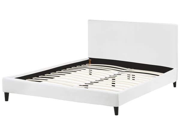 Parisänky valkoinen 160 x 200 cm samettiverhoilu sälepohja irrotettava päällinen minimalistinen