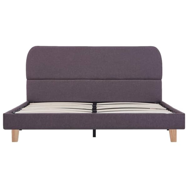 vidaXL Seng/Sengeramme uten Madrass Taupe Stoff 135x190 cm change1