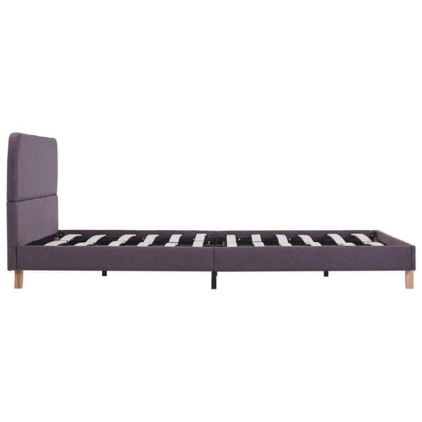 vidaXL Seng/Sengeramme uten Madrass Taupe Stoff 135x190 cm change1