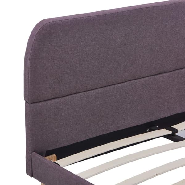 vidaXL Seng/Sengeramme uten Madrass Taupe Stoff 135x190 cm change1