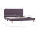 Miniatyrbilde 7 av 7: vidaXL Seng/Sengeramme uten Madrass Taupe Stoff 135x190 cm change1
